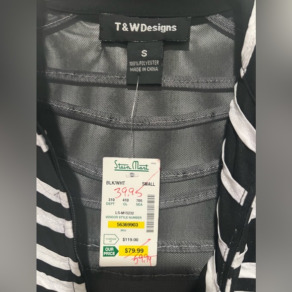 T&W Designs size Small ribbon jacket black mesh/white ribbon - Picture 5 of 6